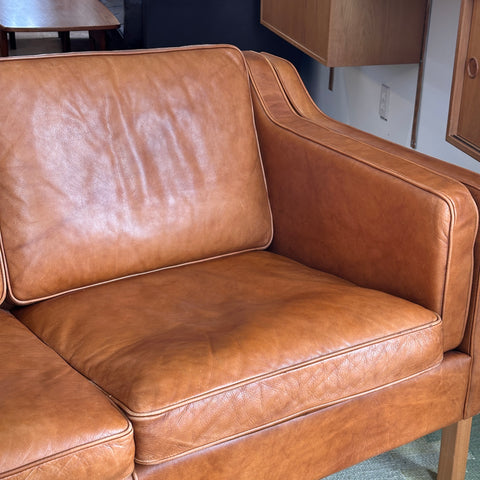 Caramel Leather 3-Seater Sofa