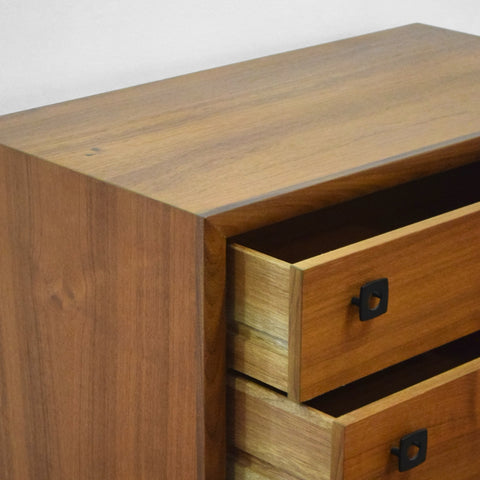 Vintage Teak Tallboy Dresser by RS Associates