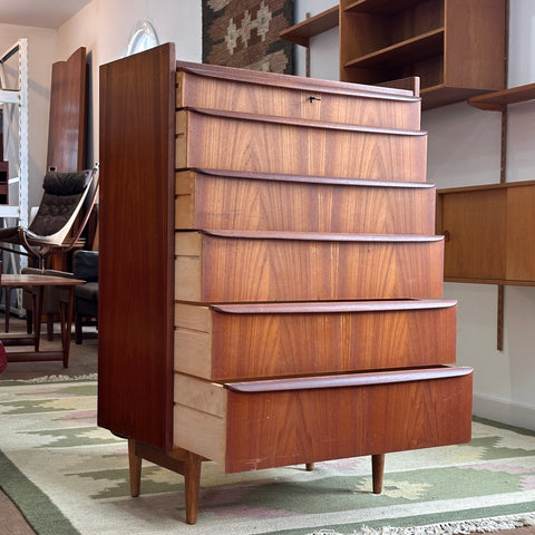 Teak Highboy Dresser