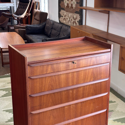 Teak Highboy Dresser