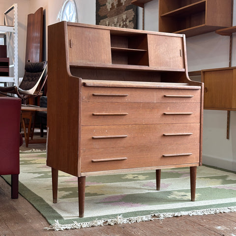 Oak Bureau/Vanity w/ Storage