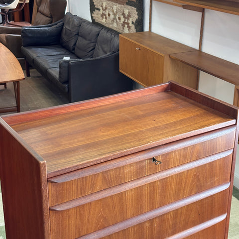 Teak Highboy Dresser