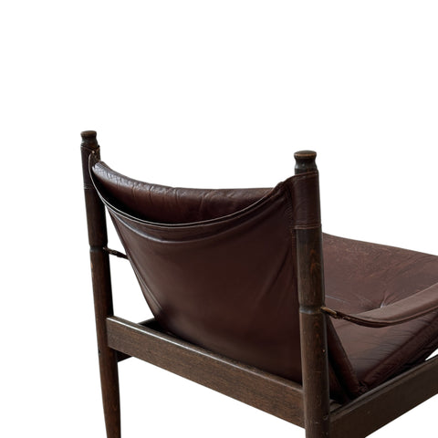 Vintage leather & Oak Safari Chair