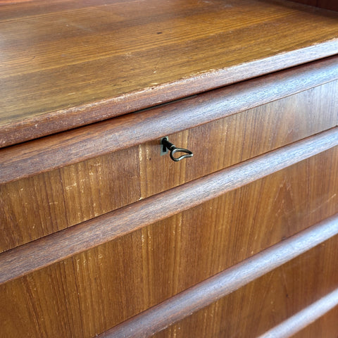 Teak Highboy Dresser