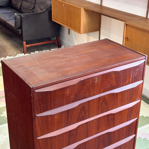 Teak Tallboy Dresser