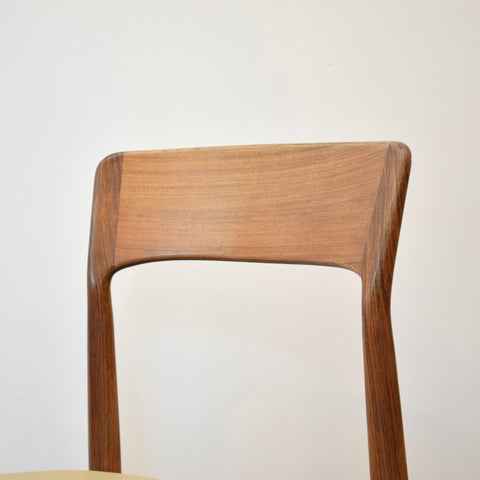 Set of 4 Rosewood & Leather Dining Chairs by Kai Kristiansen