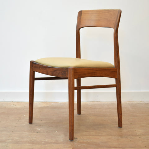 Set of 4 Rosewood & Leather Dining Chairs by Kai Kristiansen