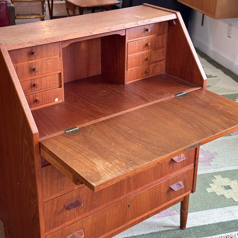 Teak Drop Front Bureau