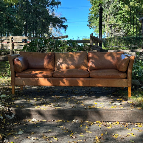 Vintage Leather 3-Seater Sofa by Stouby