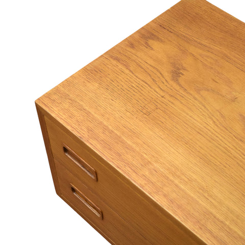 Low Oak 4-Drawer Storage by Poul Hundevad