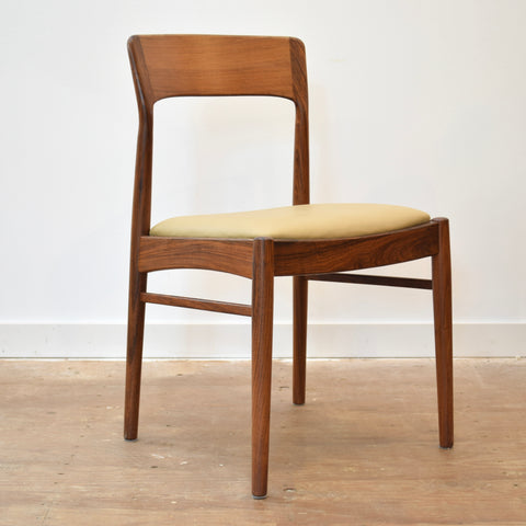 Set of 4 Rosewood & Leather Dining Chairs by Kai Kristiansen