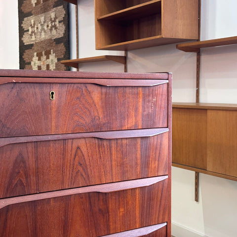 Teak Tallboy Dresser