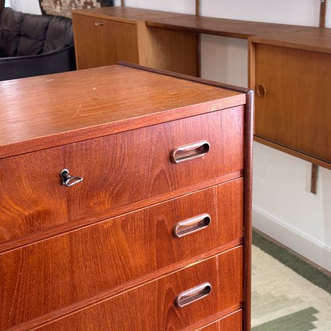 Teak Tallboy Dresser