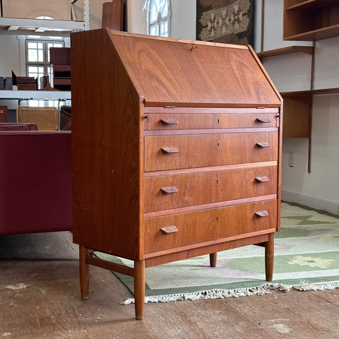 Teak Drop Front Bureau