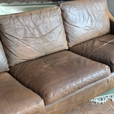 Leather Danish 3-Seater Sofa