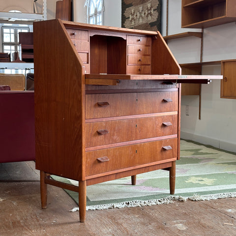 Teak Drop Front Bureau