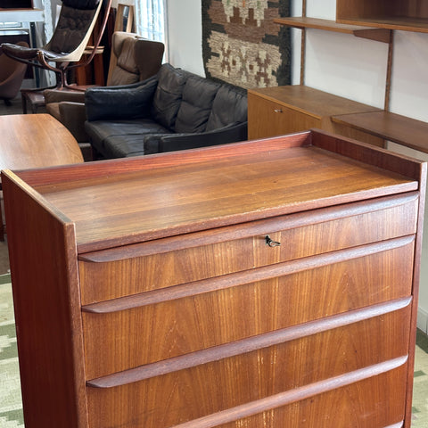 Teak Highboy Dresser