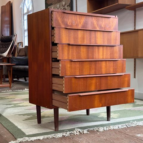 Teak Tallboy Dresser