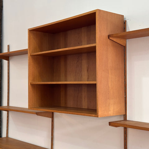 3-Bay Oak Wall Unit by Kai Kristiansen for FM Møbler