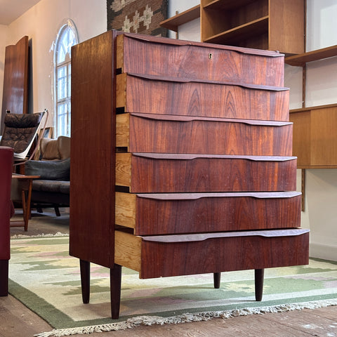 Teak Tallboy Dresser