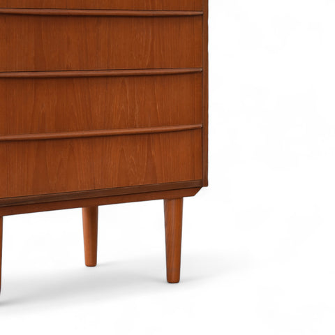 Danish Teak Tallboy Dresser