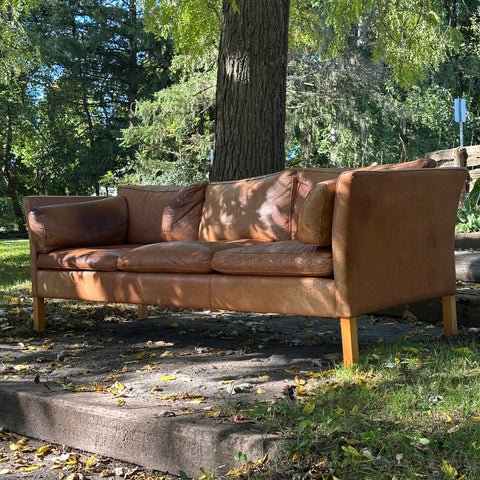 Vintage Leather 3-Seater Sofa by Stouby