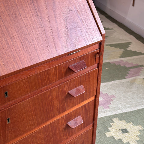 Teak Drop Front Bureau