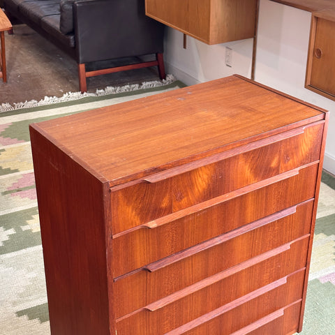 Teak Tallboy Dresser