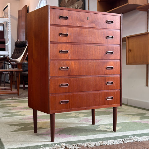 Teak Tallboy Dresser