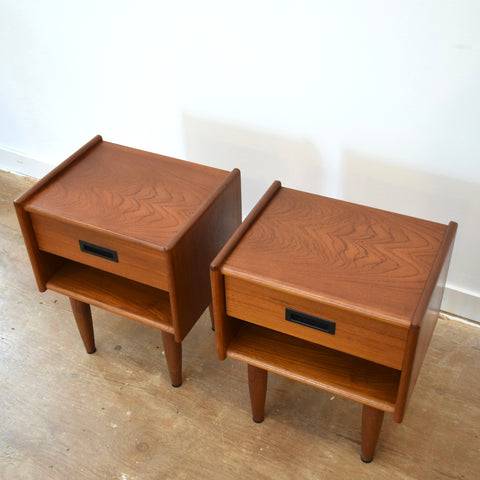 Vintage Teak Side Table Set