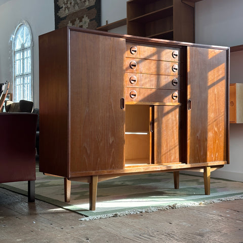 Teak Highboard