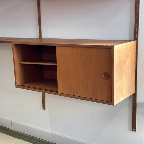 3-Bay Oak Wall Unit by Kai Kristiansen for FM Møbler