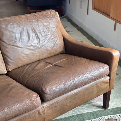 Leather Danish 3-Seater Sofa