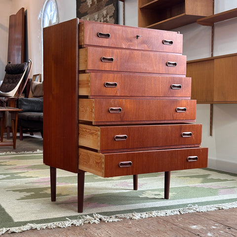 Teak Tallboy Dresser