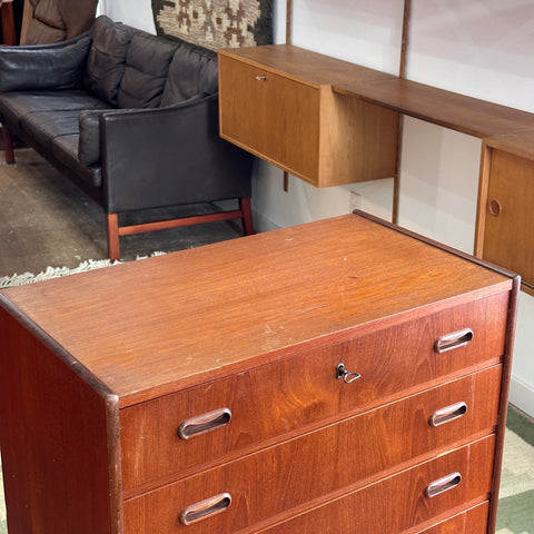 Teak Tallboy Dresser