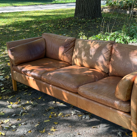 Vintage Leather 3-Seater Sofa by Stouby