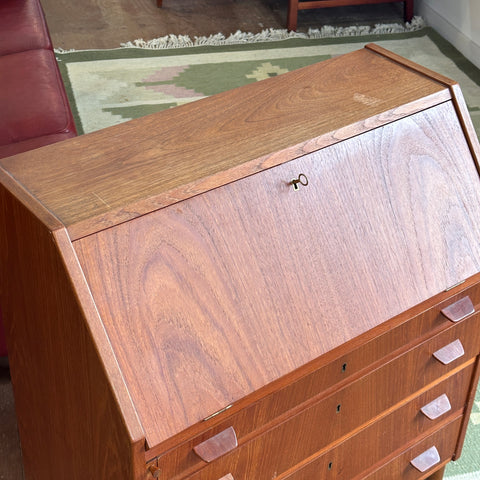 Teak Drop Front Bureau