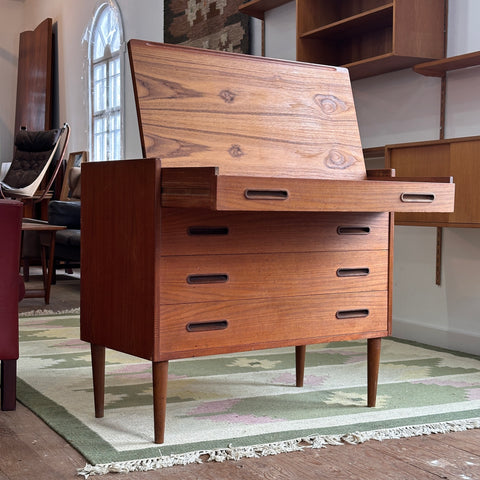 Teak Lowboy/Vanity w/ Storage