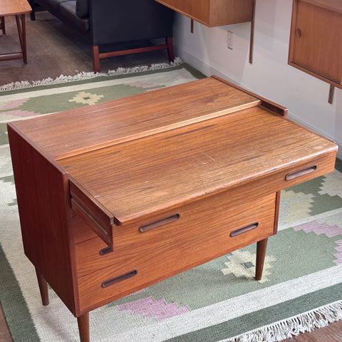 Teak Lowboy/Vanity w/ Storage