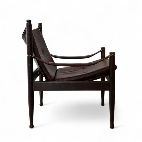 Vintage leather & Oak Safari Chair